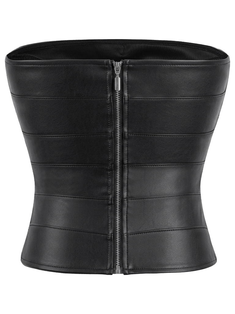 SISTERS Áo croptop da cúp ngực Goldie - Đen