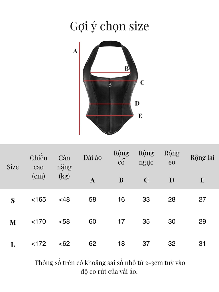 SISTERS Áo croptop da cổ yếm Celandine - Đen