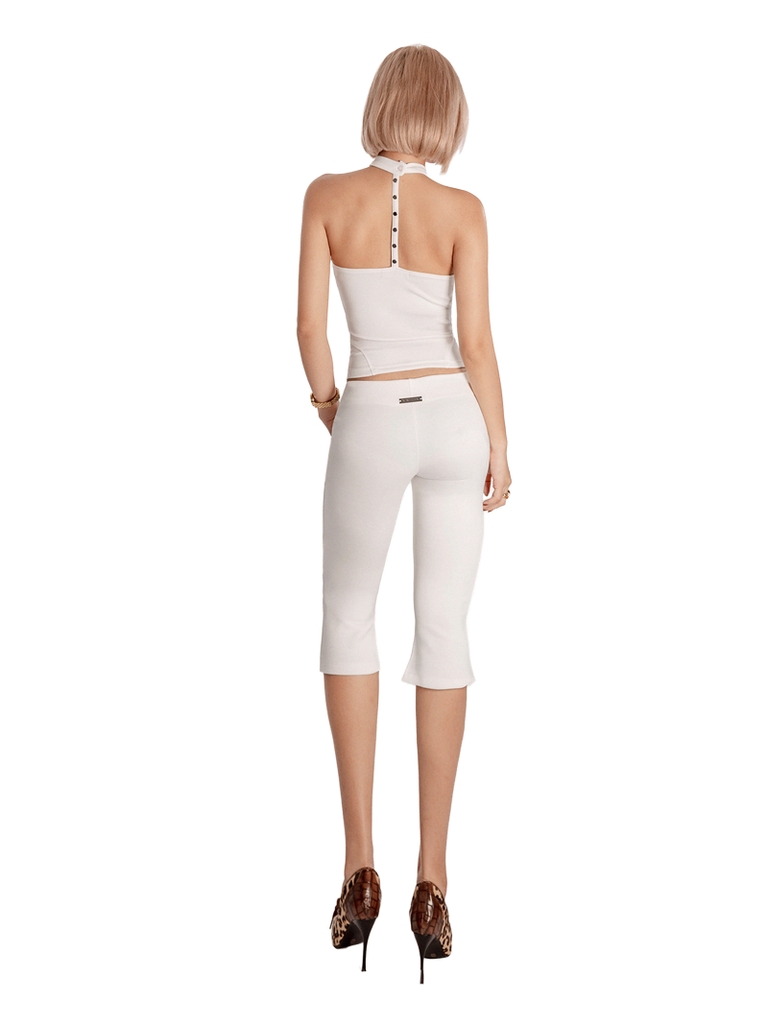 SISTERS Áo croptop phối đinh tán Cherish - Trắng