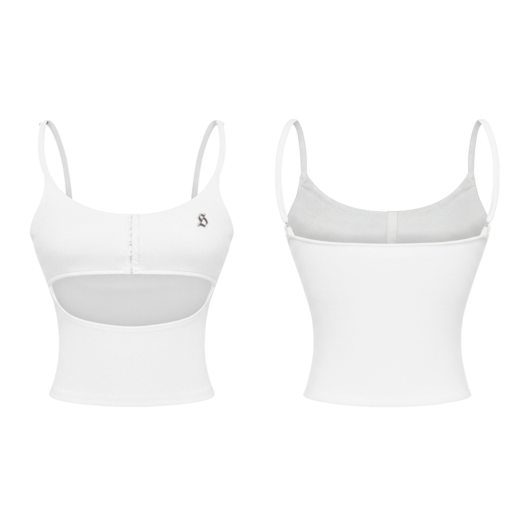 SISTERS Áo hai dây dáng croptop khoét ngực AMINTA - Trắng