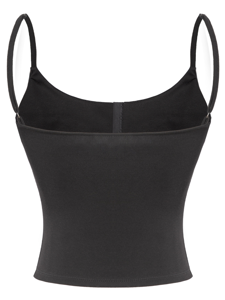 SISTERS Áo hai dây dáng croptop khoét ngực AMINTA - Đen