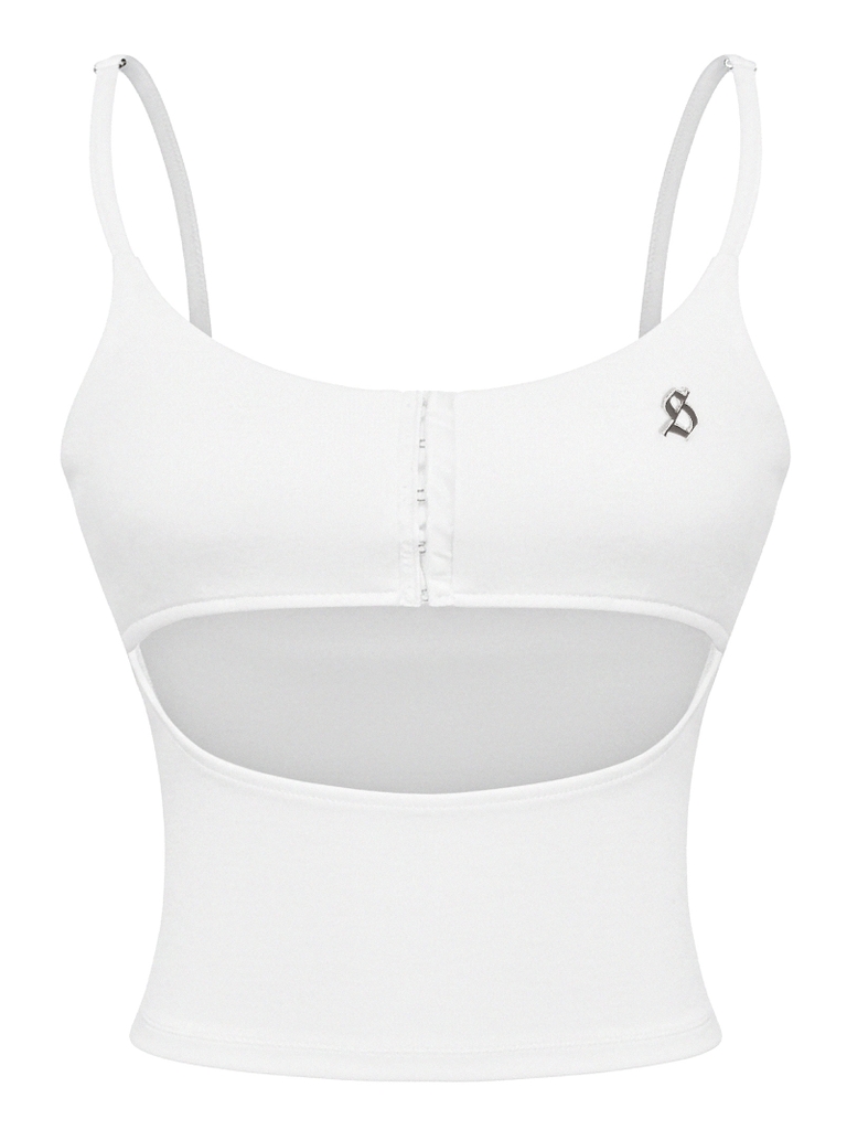 SISTERS Áo hai dây dáng croptop khoét ngực AMINTA - Trắng