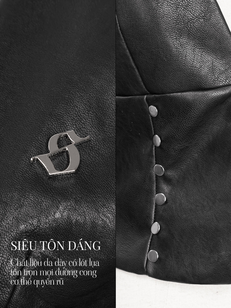 SISTERS Áo khoác da Adelaide