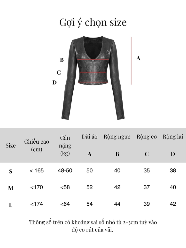 SISTERS Áo khoác da Louise