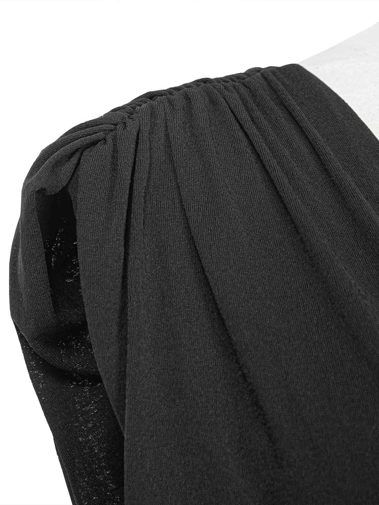 SISTERS Áo croptop trễ vai Opal - Đen