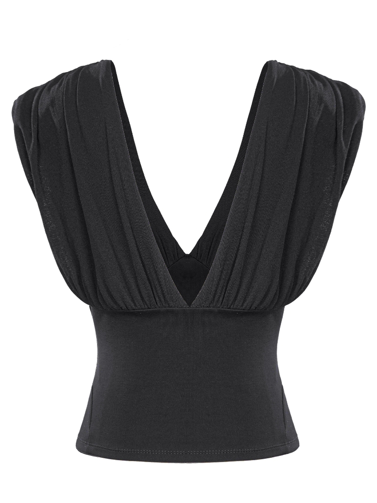 SISTERS Áo croptop trễ vai Opal - Đen