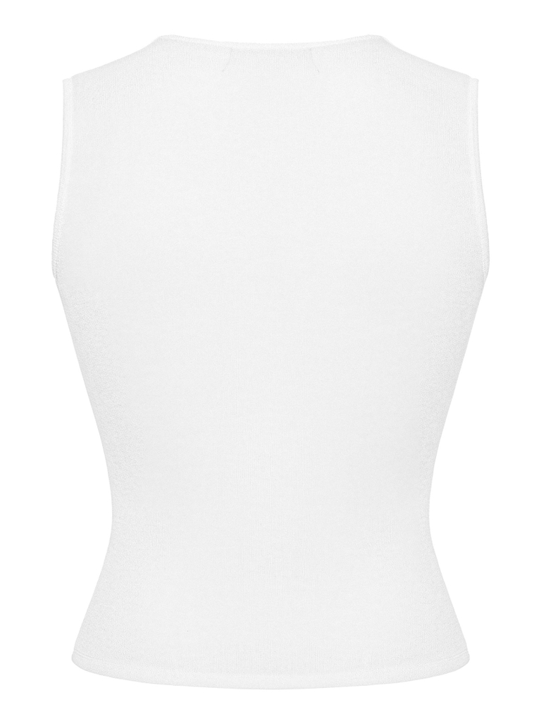 SISTERS Áo Croptop cut-out Sienna - Trắng