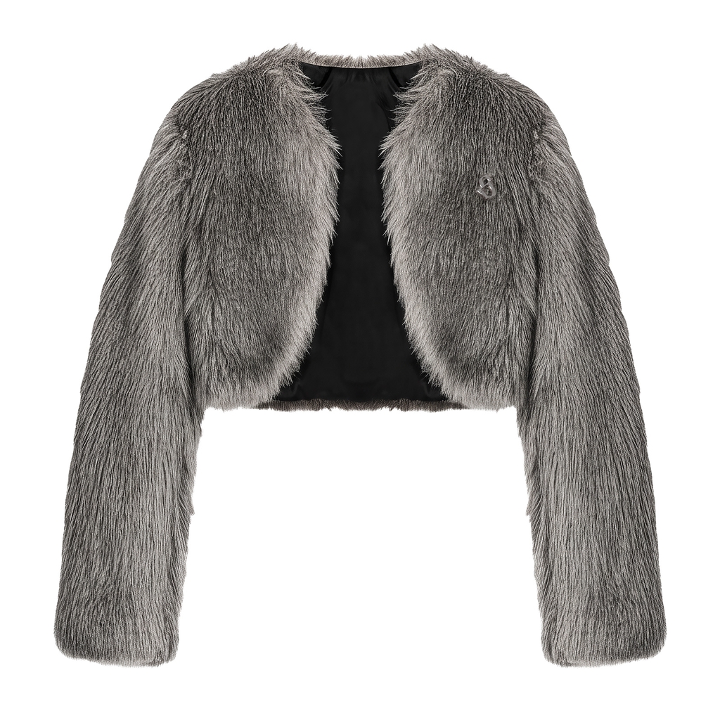 SISTERS Áo khoác lông dài tay Peggy - Xám