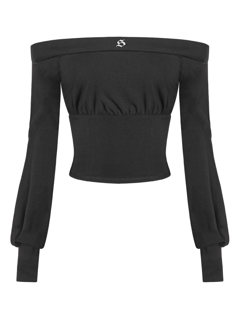 SISTERS Áo trễ vai dài tay Elise