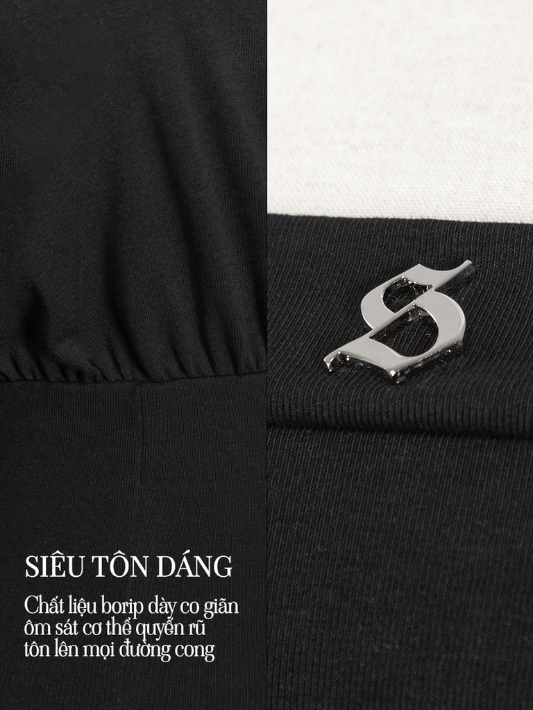 SISTERS Áo trễ vai dài tay Elise