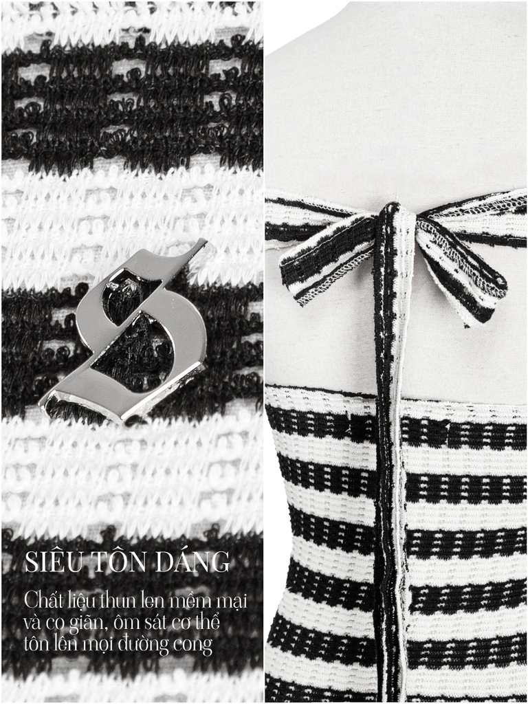 SISTERS Áo dệt len trễ vai Arlo