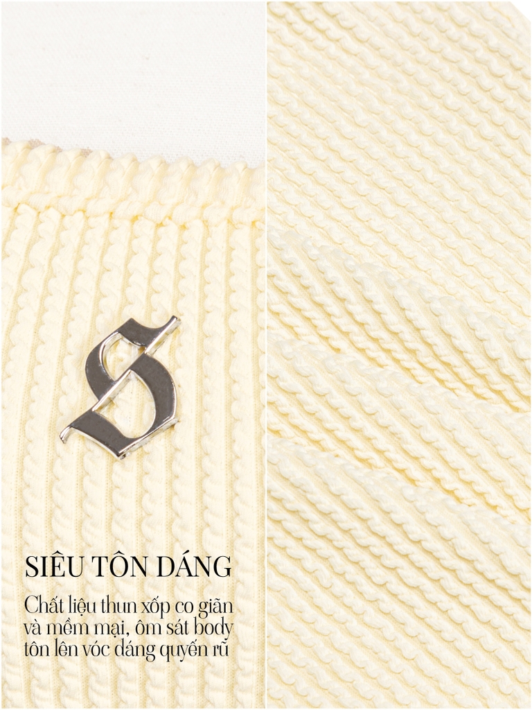 SISTERS Swimsuit thun đan len Katherine - Vàng bơ