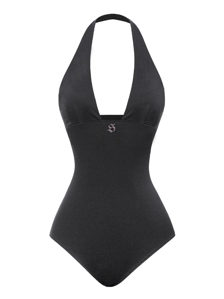 SISTERS Bodysuit cổ yếm lưng thấp Orion