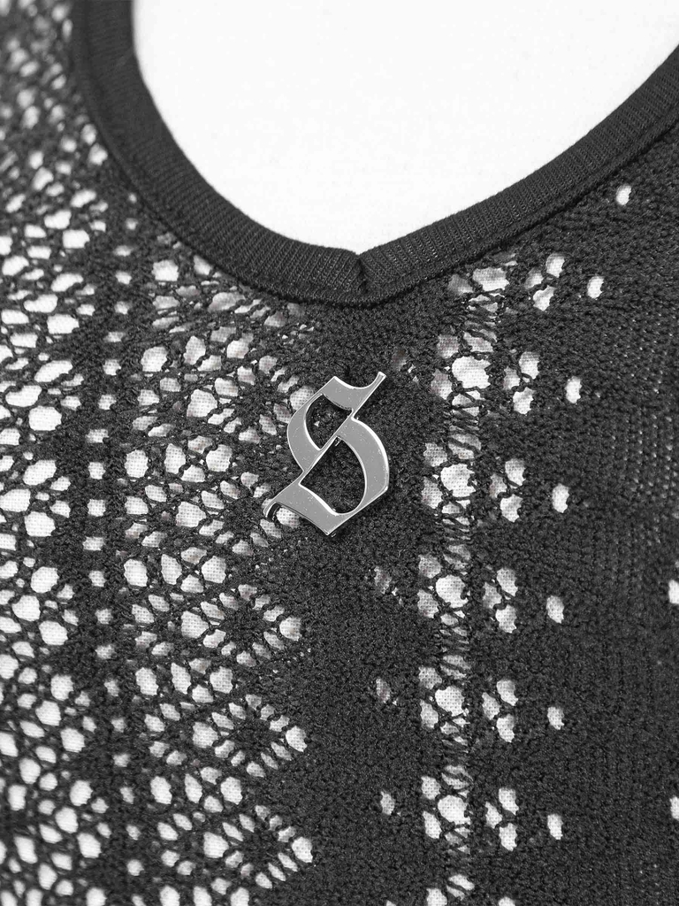 SISTERS Bodysuit len xuyên thấu Freja - Trắng