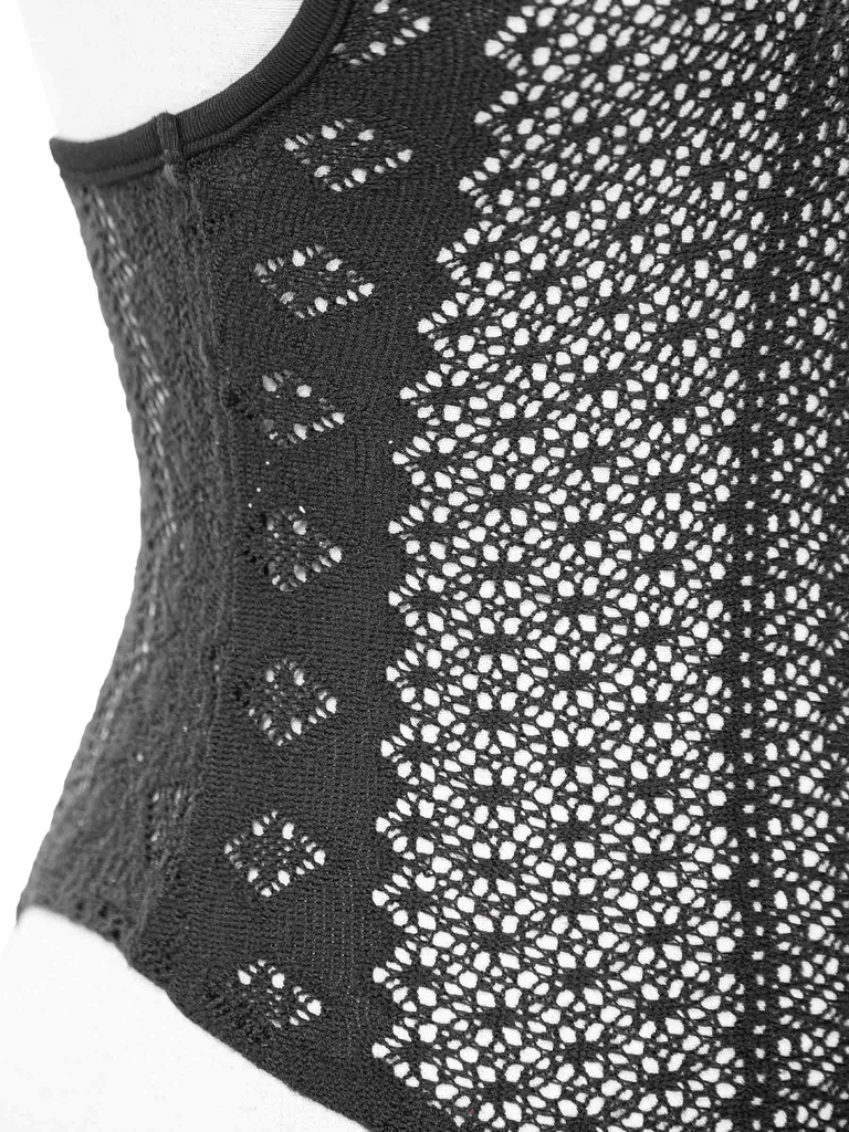 SISTERS Bodysuit len xuyên thấu Freja - Đen