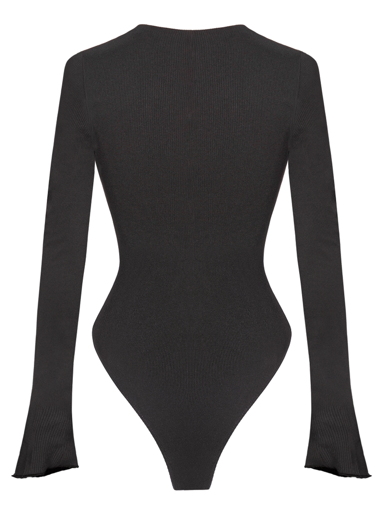 SISTERS Bodysuit xẻ cổ đan dây ngực Dionysus