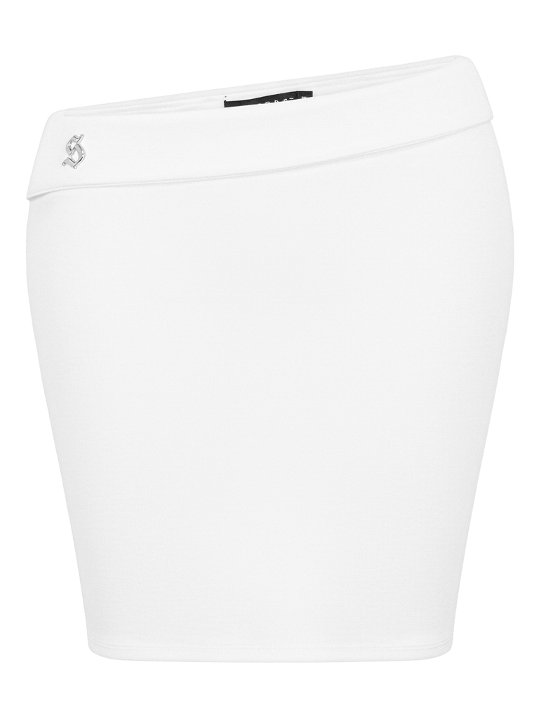 SISTERS Chân váy lửng xéo hông Valentina - Trắng