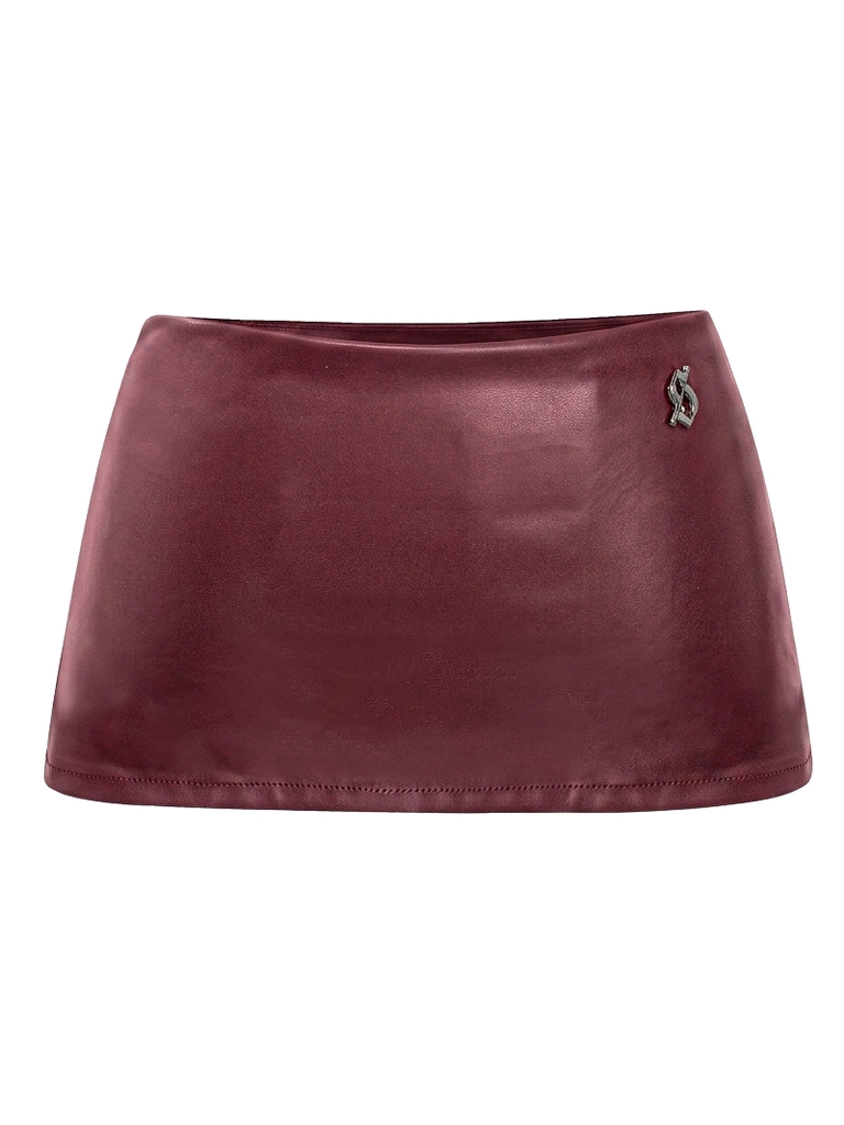 SISTERS Chân váy da Mini Skirt Keely - Đỏ