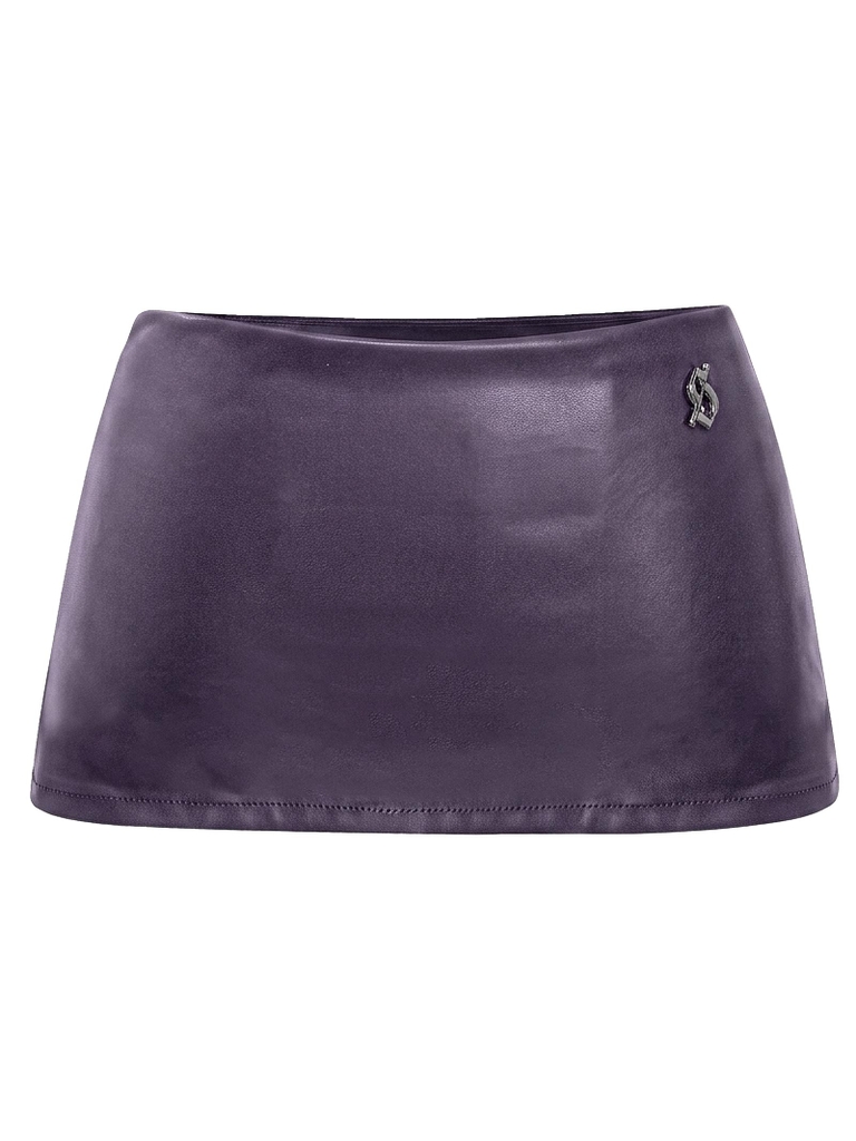 SISTERS Chân váy da Mini Skirt Keely - Tím