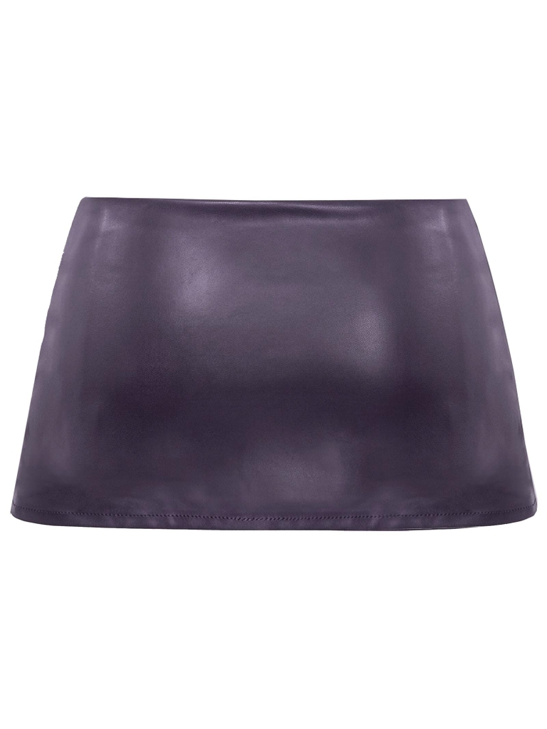 SISTERS Chân váy da Mini Skirt Keely - Tím