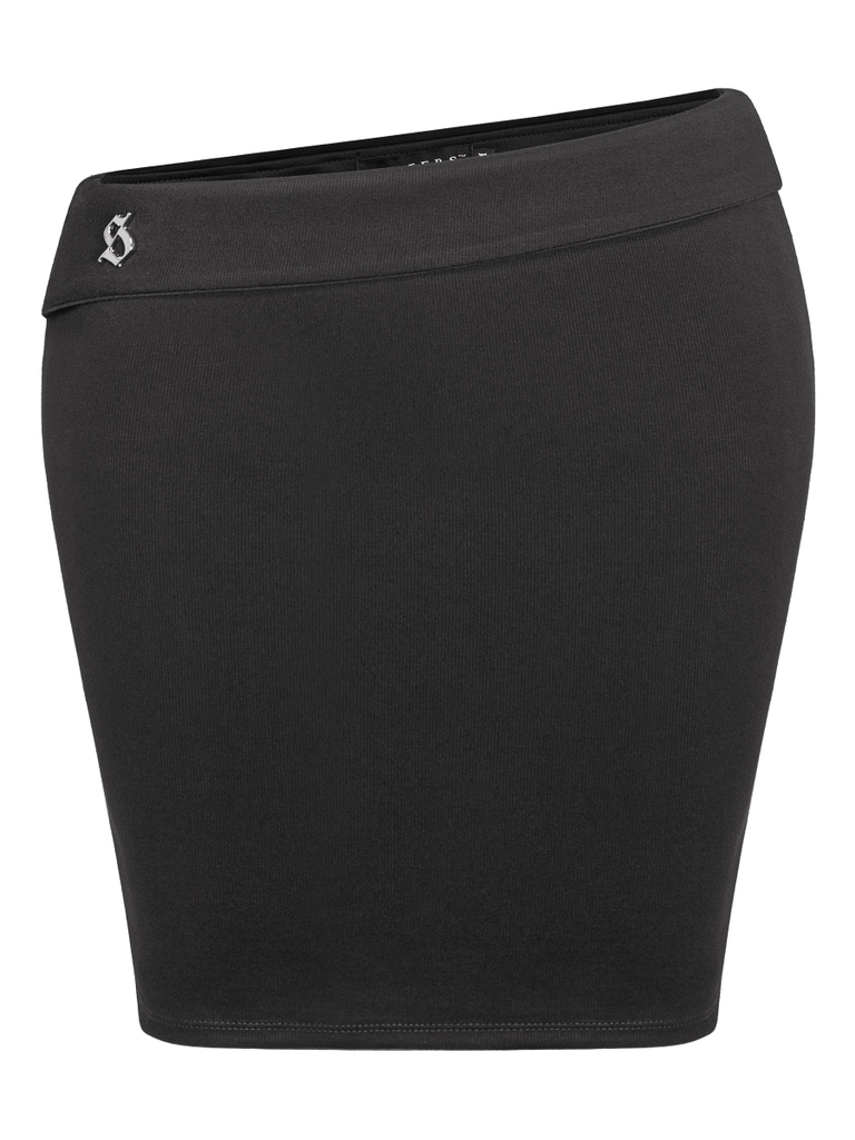 SISTERS Chân váy lửng xéo hông Valentina - Đen