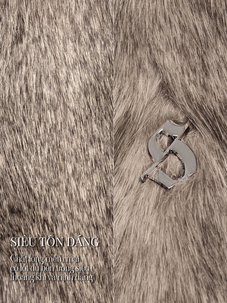 SISTERS Chân váy lông Hattie - Nâu