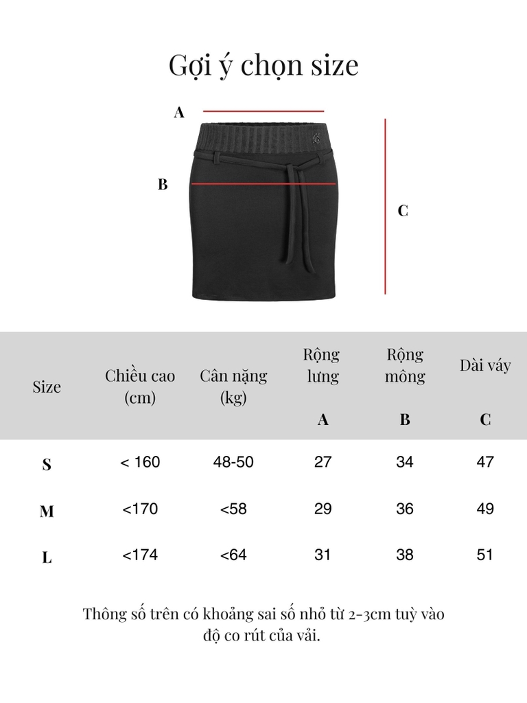 SISTERS Chân váy lửng Genevieve