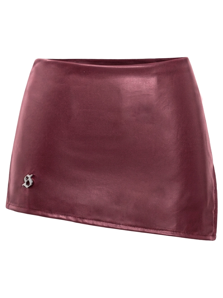 SISTERS Chân váy da Mini Skirt Jasmine - Đỏ