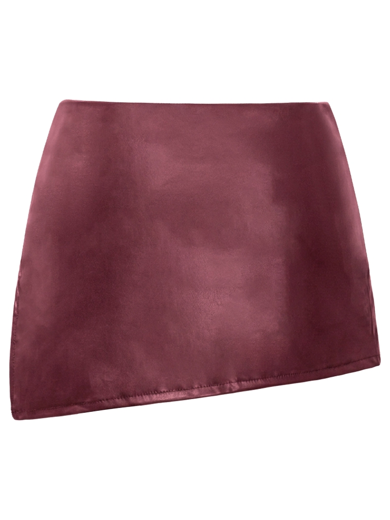 SISTERS Chân váy da Mini Skirt Jasmine - Đỏ
