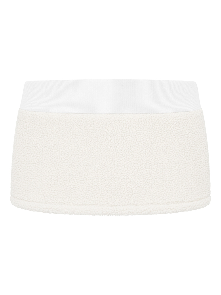 SISTERS Chân váy phối lông cừu Sugarplum - Trắng
