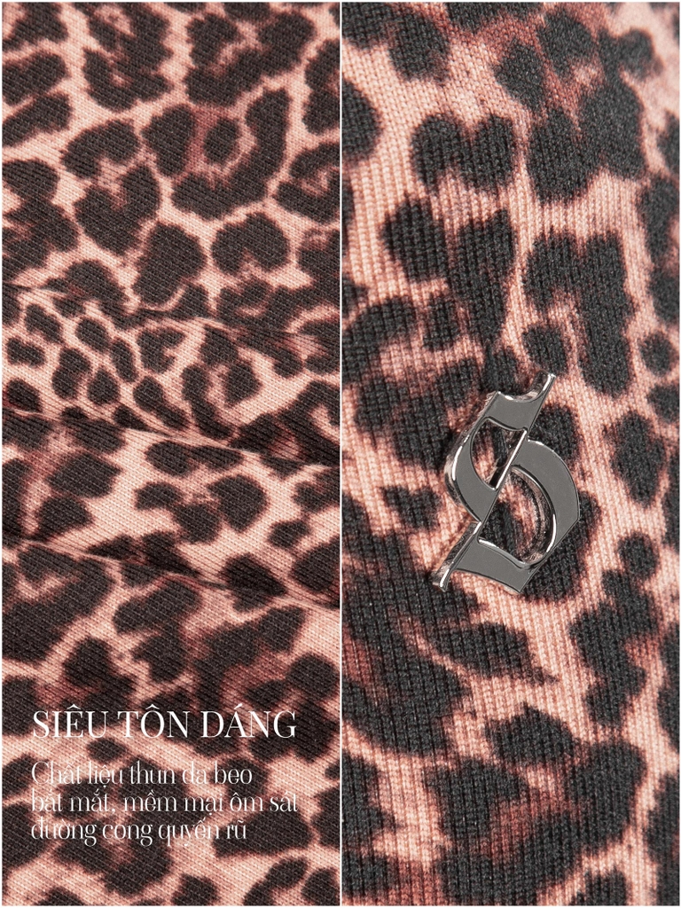 SISTERS Chân váy dài da beo - Leopard