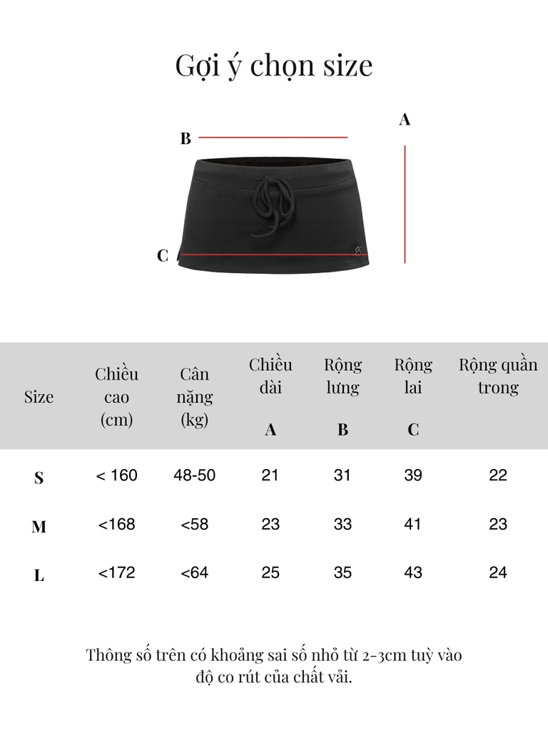 SISTERS Chân váy mini skirt Bibi