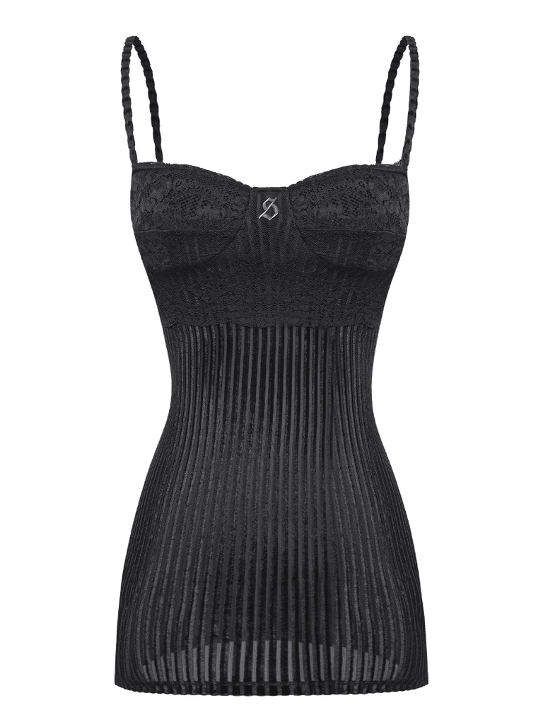 SISTERS Váy đầm body phối ren ngực Ronja