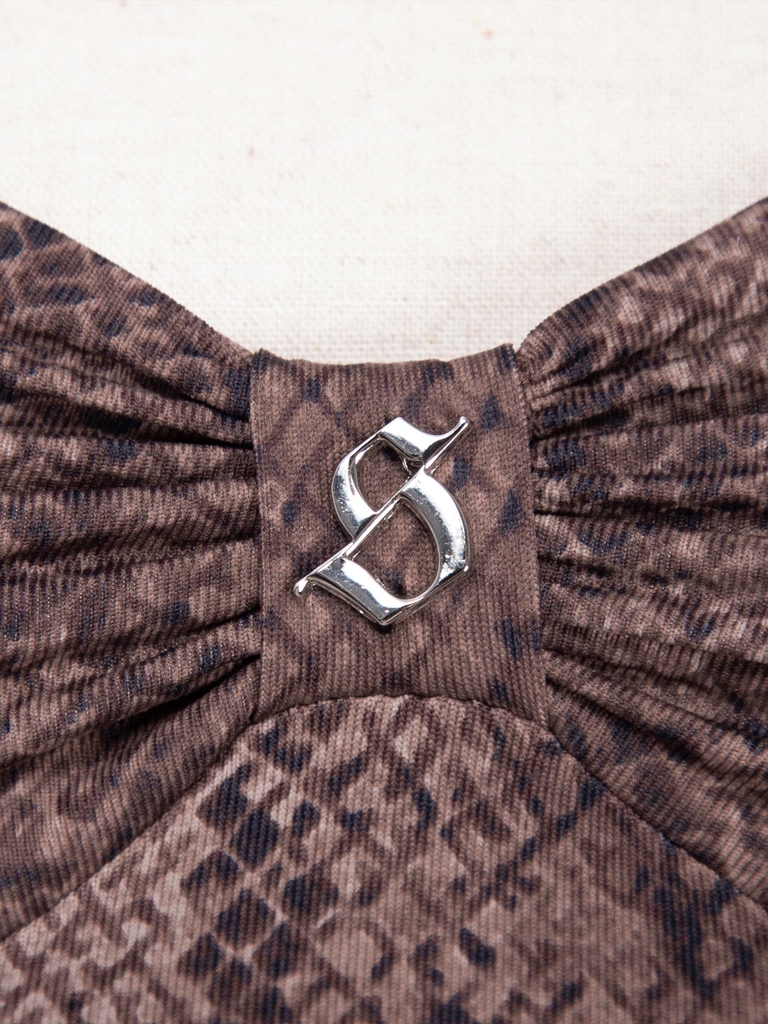 SISTERS Xiomara Dress - Nâu
