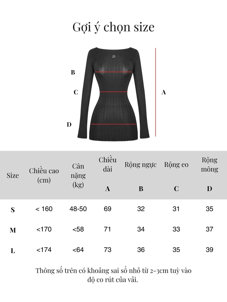 SISTERS Váy đầm body len hở lưng Blossom - Kem