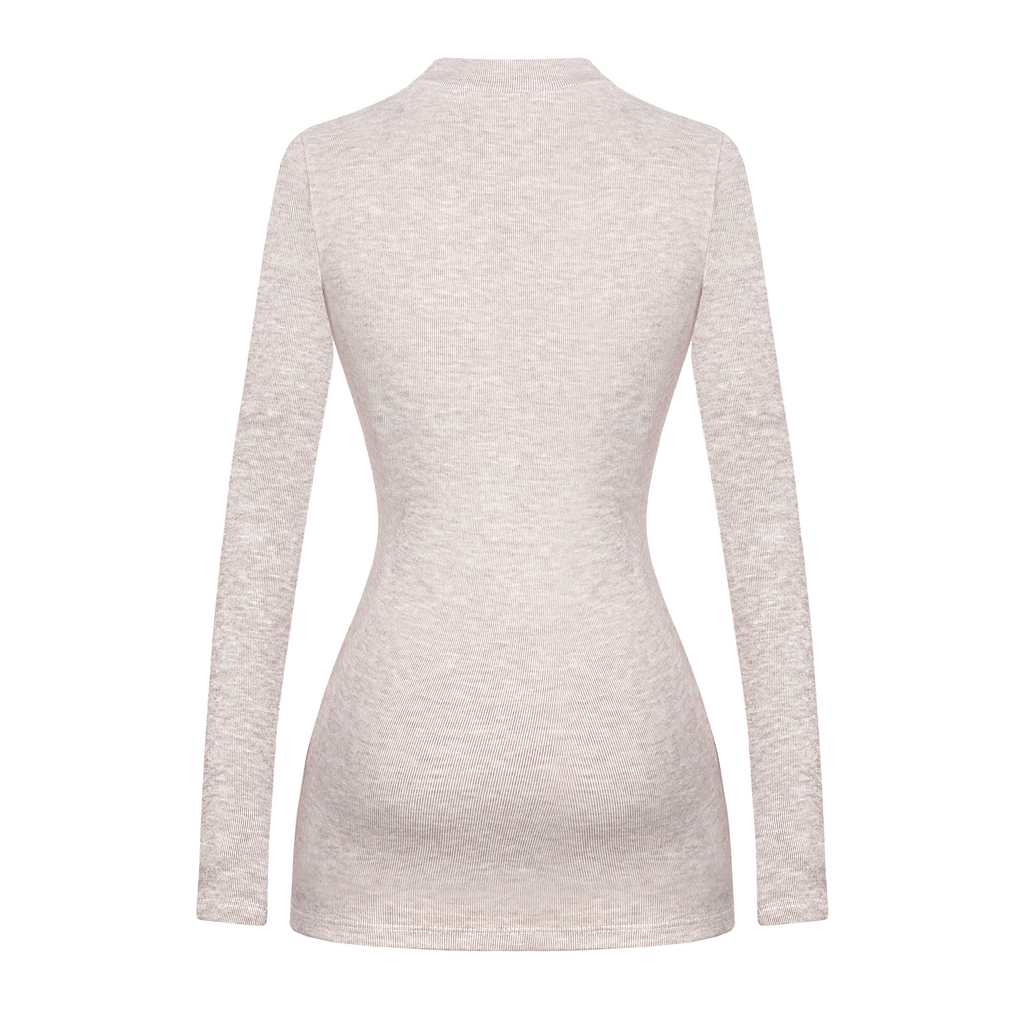 SISTERS Váy đầm body cổ cao tay dài Seraphina - Nâu