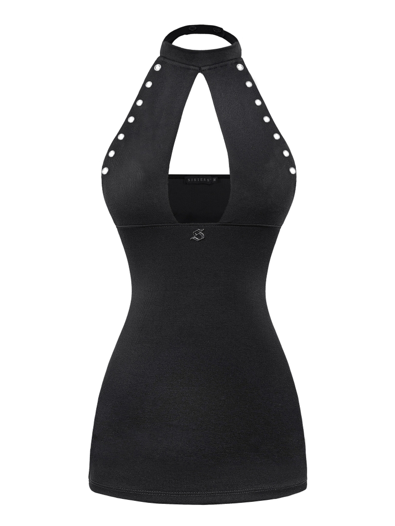 SISTERS Váy đầm body cổ yếm Cayenne - Đen 7