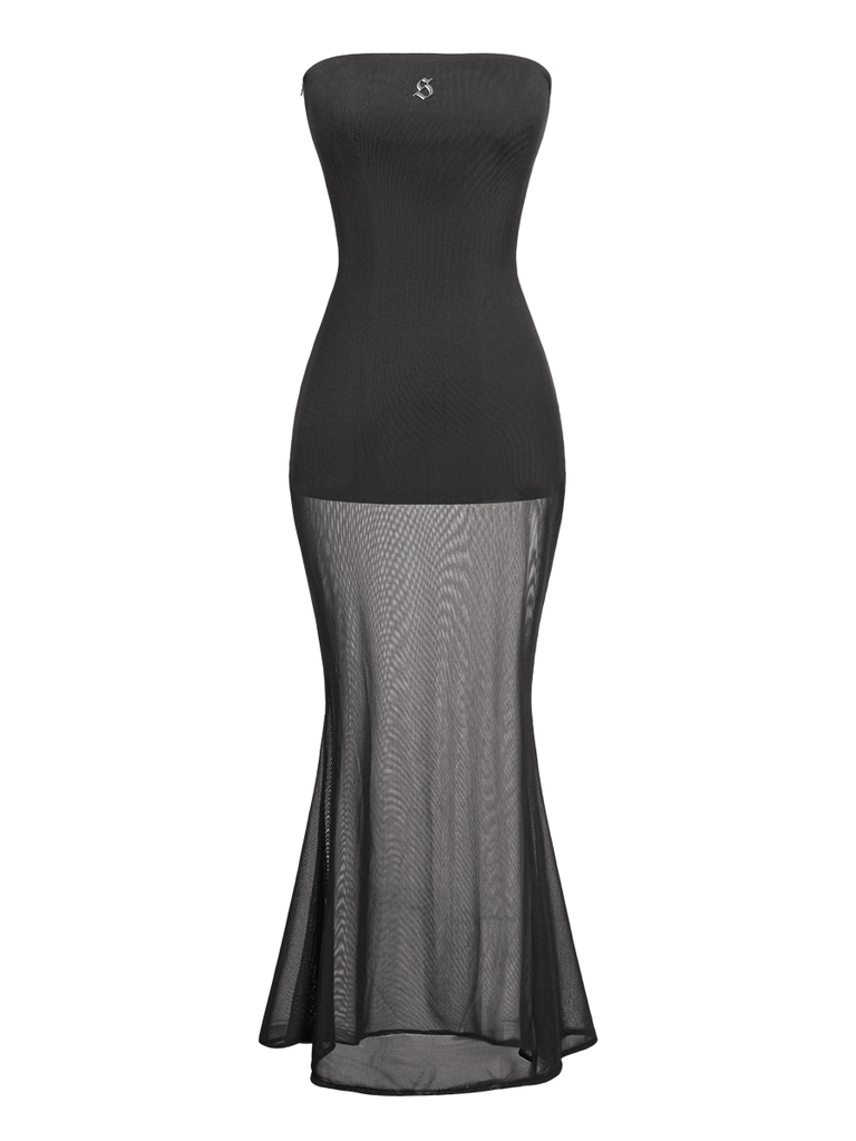 SISTERS Váy đầm body lưới dài xuyên thấu Felici