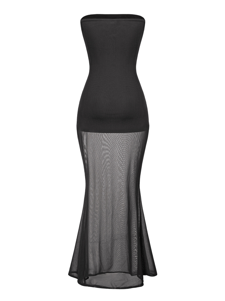 SISTERS Váy đầm body lưới dài xuyên thấu Felici