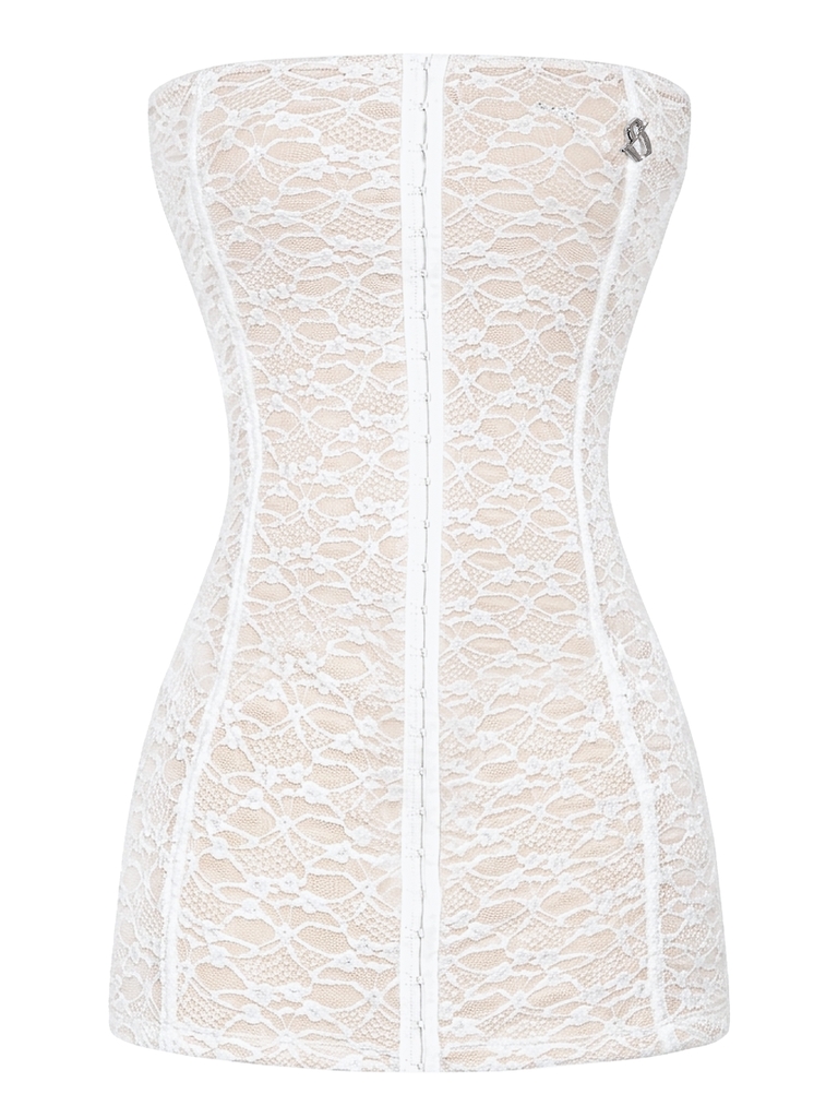 SISTERS Váy đầm body ren phối móc cài Benedicta