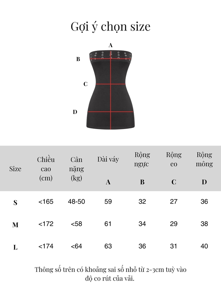 SISTERS Váy đầm body cúp ngực Sabrina - Trắng