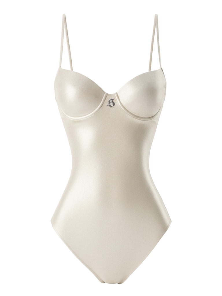 SISTERS Swimsuit ánh kim Elda - Kem