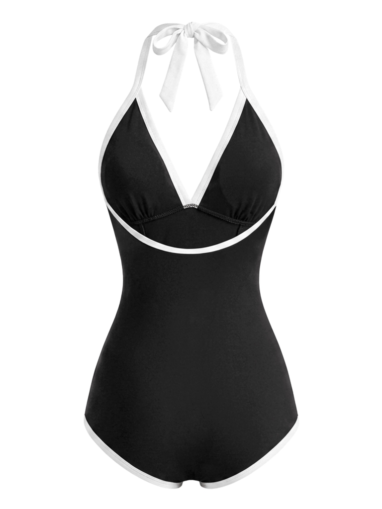 SISTERS Swimsuit cổ yếm phối viền Fiorella