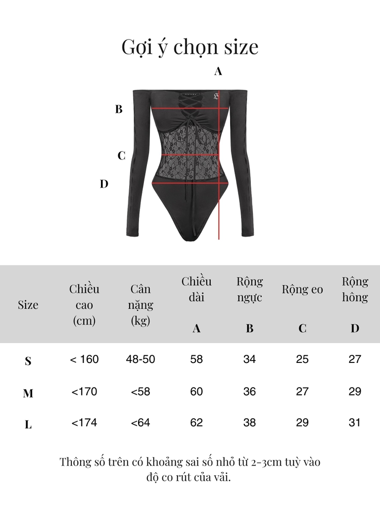 SISTERS Swimsuit trễ vai phối ren Delfina
