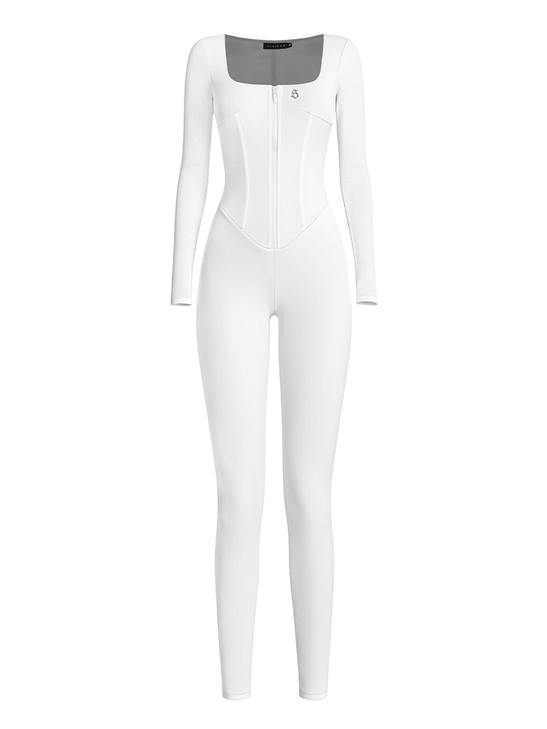 SISTERS Jump quần dài cổ vuông Glacier - Trắng