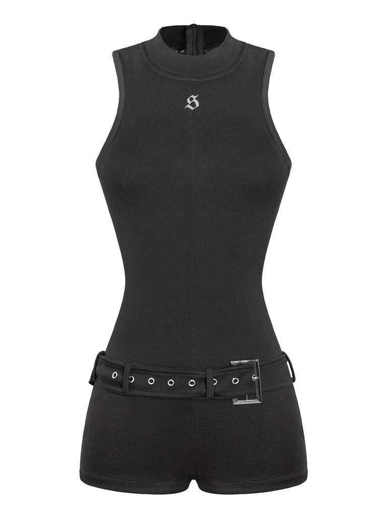 SISTERS Jump đùi cao cổ kèm nịt Frosting - Đen