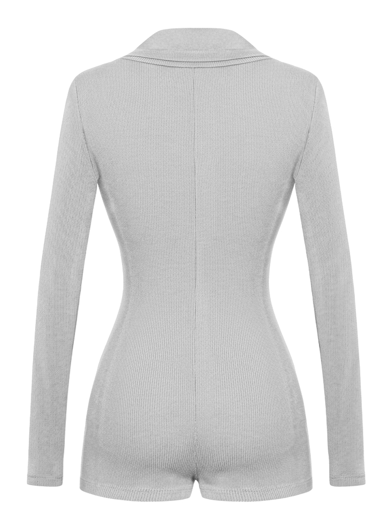 SISTERS Jump đùi tay dài cổ bấm nút Hades - Xám