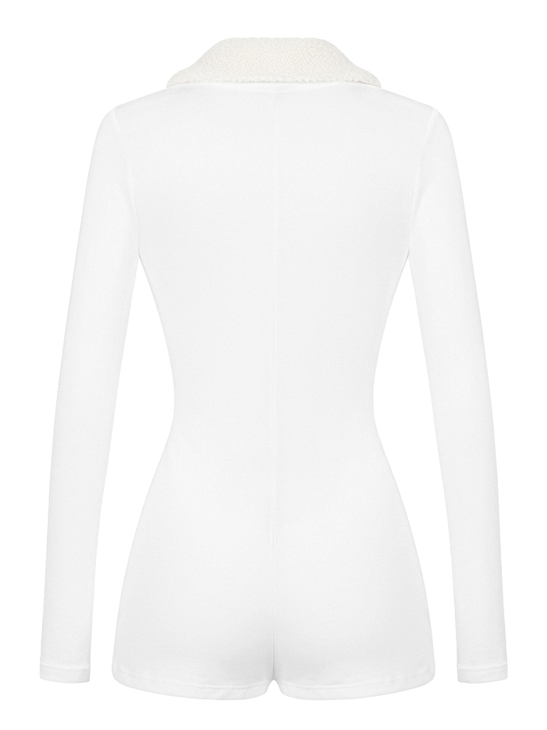 SISTERS Jump đùi phối cổ lông cừu Francesca - Trắng