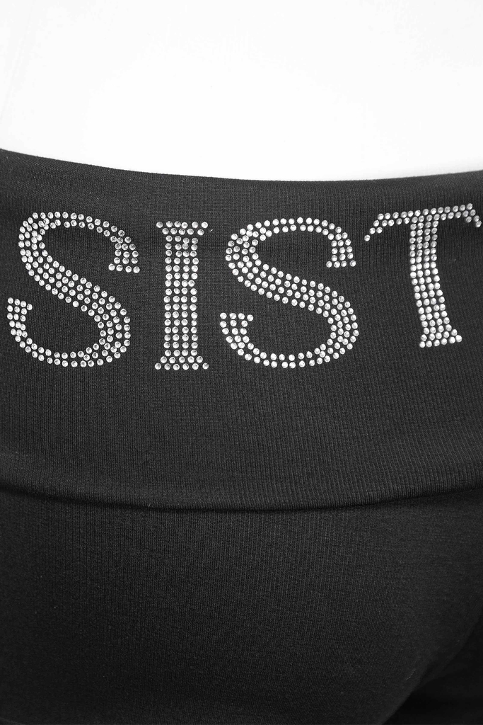 SISTERS Quần đùi lưng lật ép đá Carlotta - Trắng