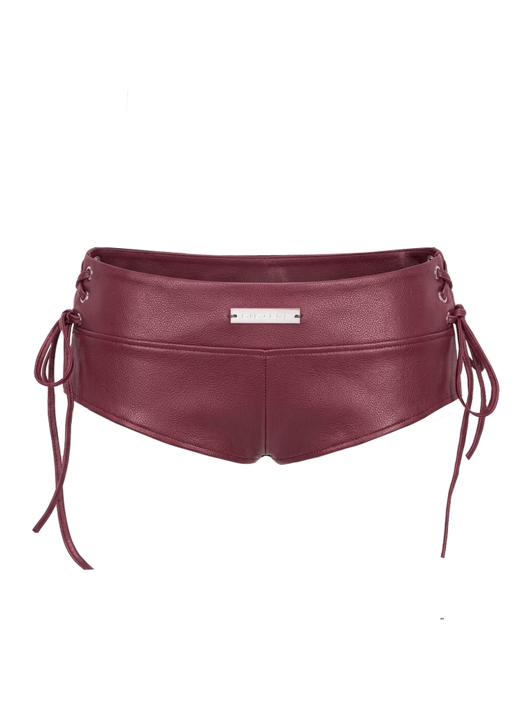 SISTERS Quần đùi mini short đan dây hông Aurelia - Đỏ